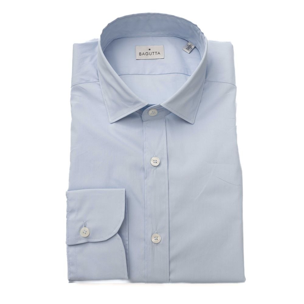 Bagutta blue Cotton Men’s Shirt