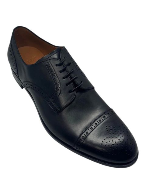 Bally Brooking 6301284 Men’s Black Calf Plain Leather Oxford Shoes