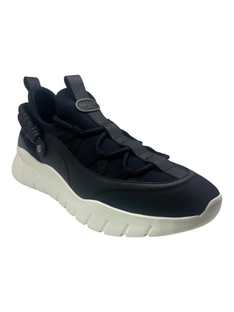 Bally Brogan 6239677 Men’s Black Calf Embossed Sneakers