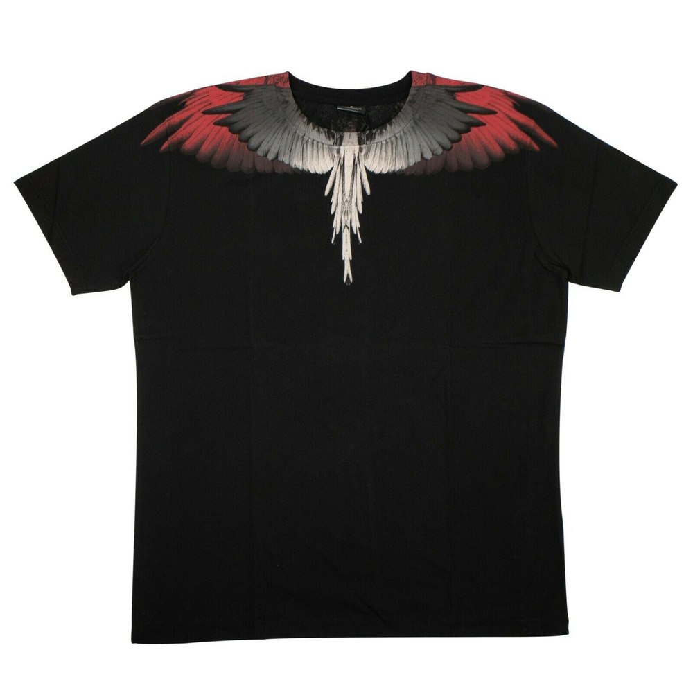 Men’s Black Wings Print T-Shirt