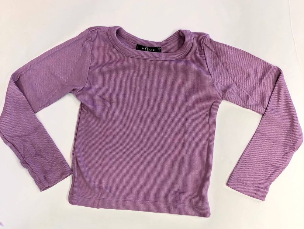 Kids’ Long Sleeve Top In Lilac