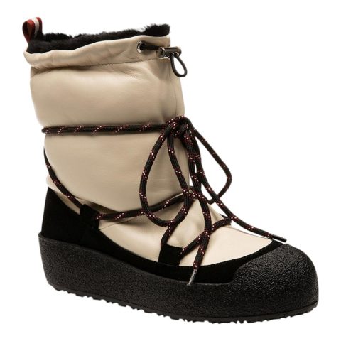 Bally Candye 6228429 Women’s Bone Lamb Nappa Leather Winter Boots