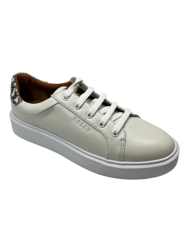 Bally Clorys 6234065 Women’s White/Roccia Leather Sneakers