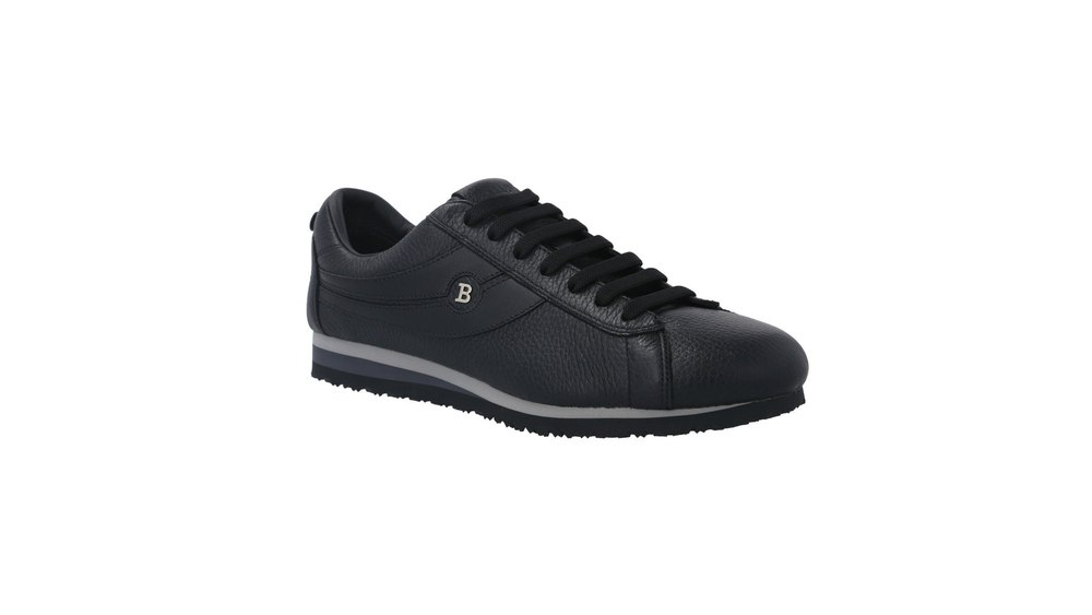 Bally Bredy 6231557 Men’s Black Deer Grained Leather Sneakers
