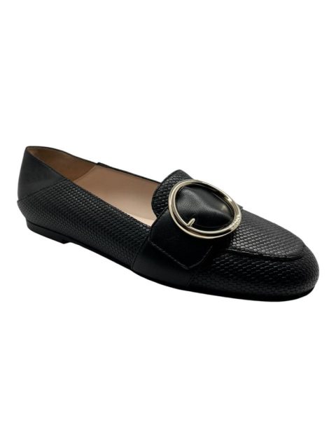 Bally Clariska 6301228 Women’s Black Embossed Leather Flats