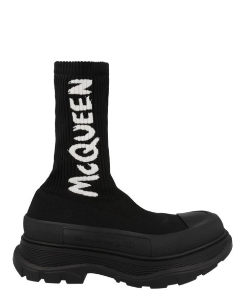 Ribbed Knit Tread Slick Boots