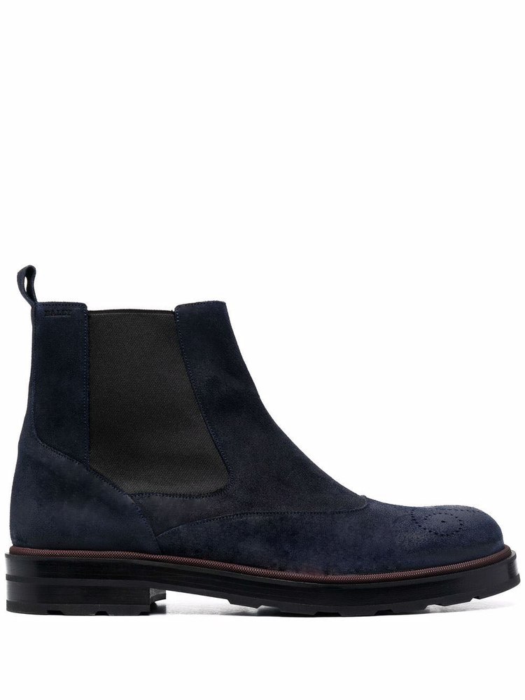 Bally Corad 6239753 Men’s Midnight Bovine Suede Leather Chelsea Boots