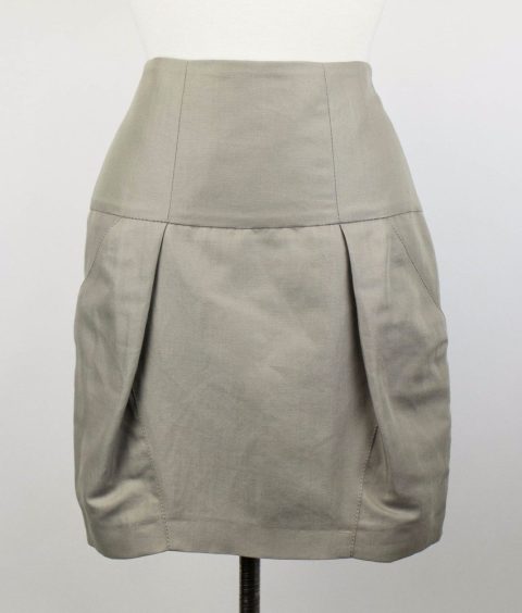 Women’s Gray Cotton Blend Skirt