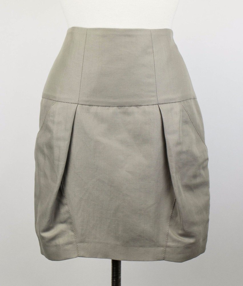 Women’s Gray Cotton Blend Skirt