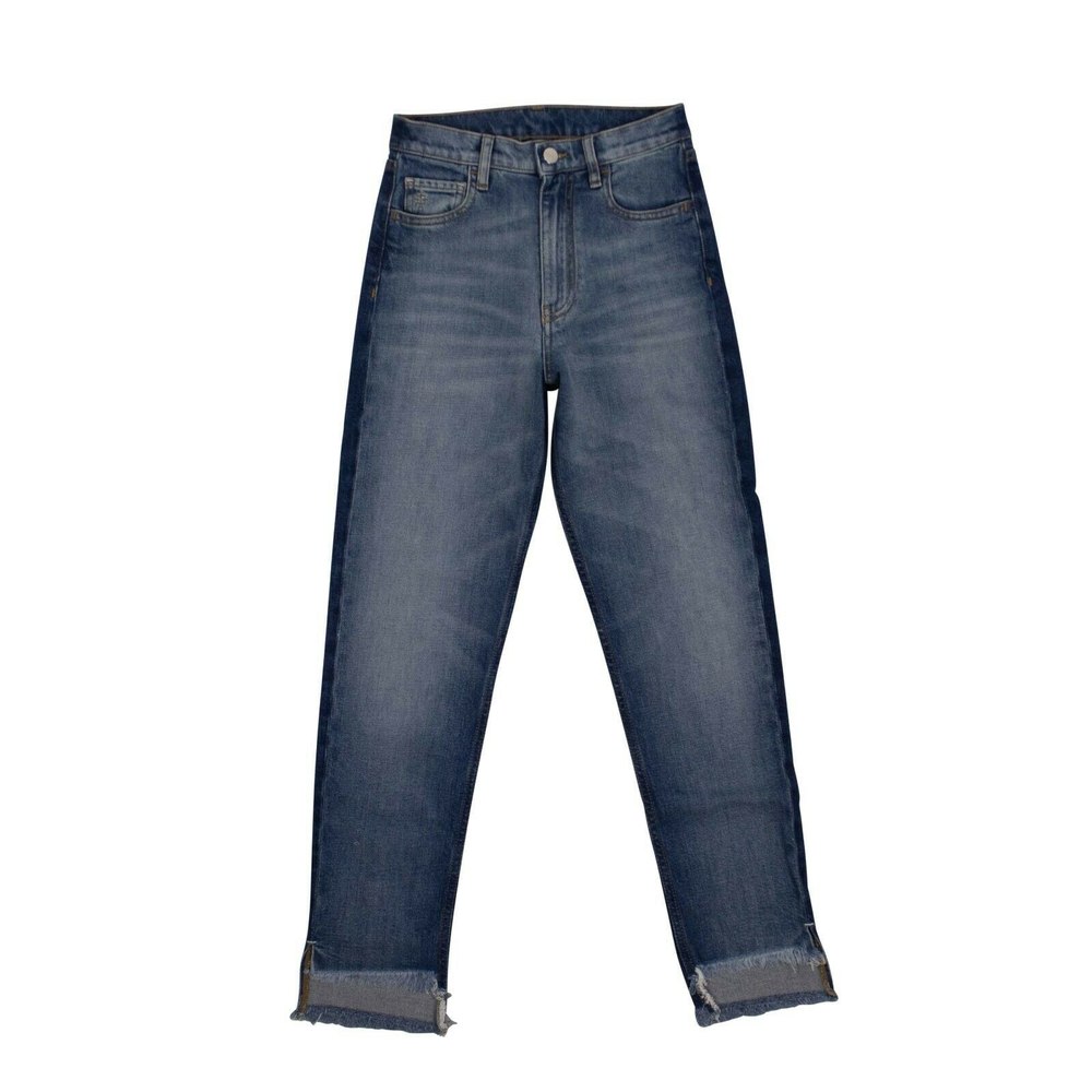 Denim Vintage Two-Tone Slim Jeans – Blue