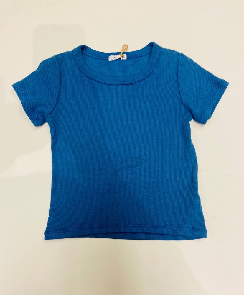Crew Neck Tee In River Blue