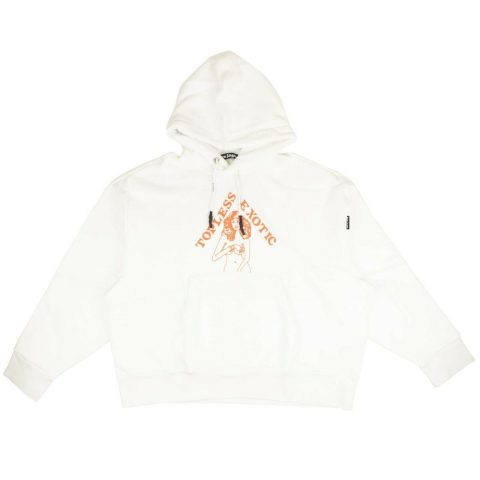White Hidden Women Topless Exotic Hoodie