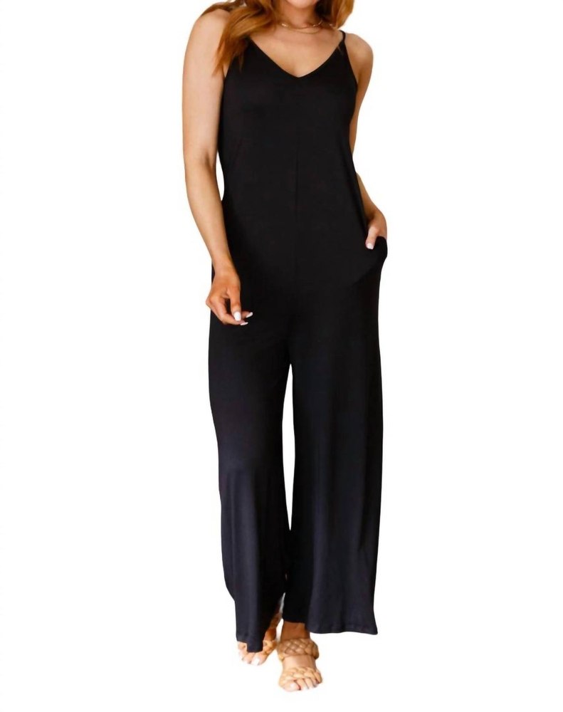 Cobblestone & Cafes Jumpsuit In Black 7732548239420