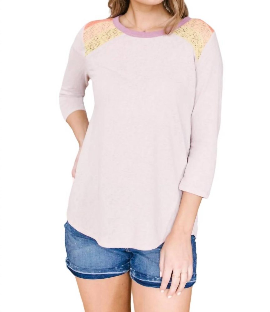 Playful Patches Top In Pink 7732549451836