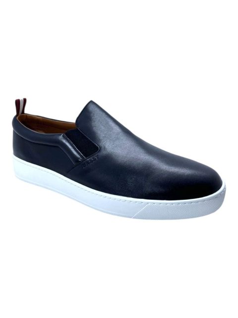 Bally Bently 6230475 Men’s Ink Lamb Nappa Leather Sneakers