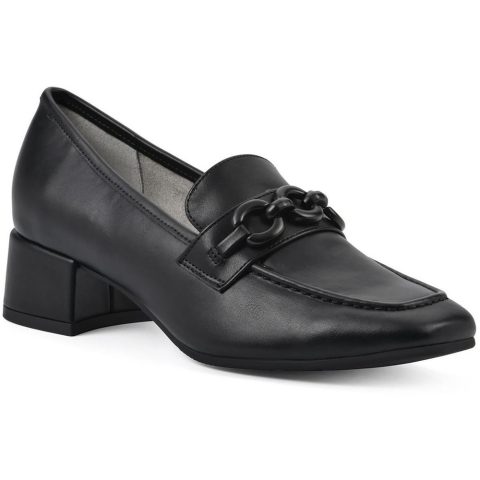 Quinbee Padded Insole Slip On Loafer Heels
