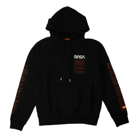 Men’s Black ‘NASA Printed’ Hoodie