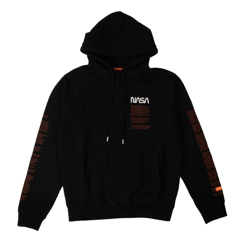 Men’s Black ‘NASA Printed’ Hoodie