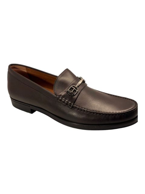 Bally Simpler 6230242 Men’s Chocolate Calf Plain Leather Loafers
