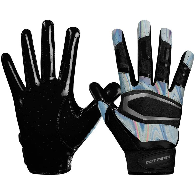 Cutters Rev Pro 3.0 Chrome Iridescent Adult Football Receiver Gloves