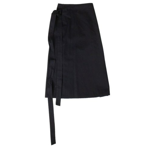 Women’s Black High Waisted Wrap Midi Skirt