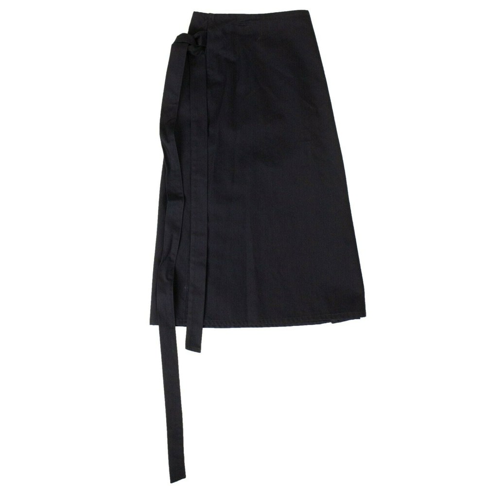 Women’s Black High Waisted Wrap Midi Skirt