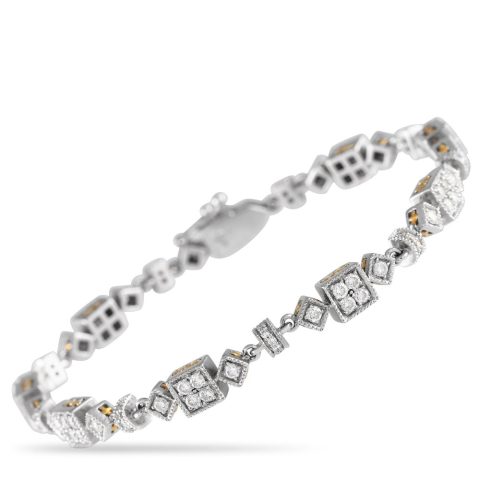 LB Exclusive 18K White Gold 1.53ct Diamond Bracelet MF04-072624 7733261107260