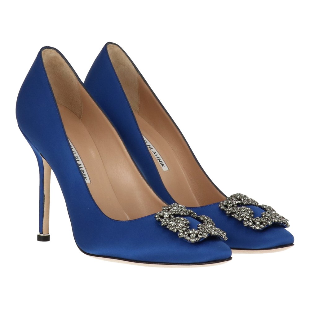 Manolo Blahnik Womens Blue Pump 7820179341372