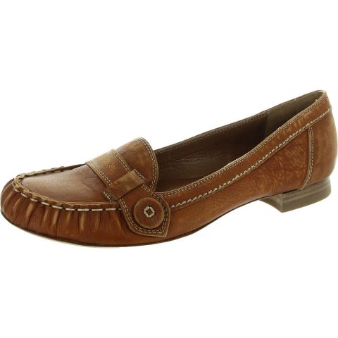 Instinctive Block Heel Leather Loafers