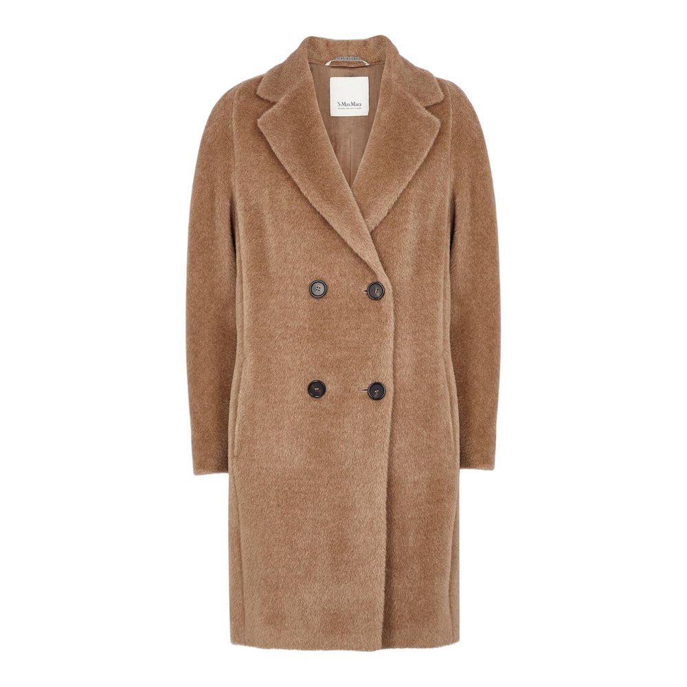 MAX MARA Women’s Locri Beige Alpaca Wool Long Coat