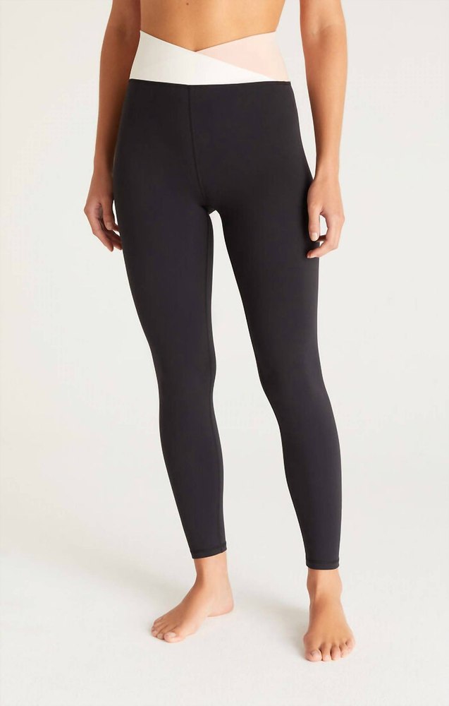 Women’s Contrast Crossover 7/8 Legging In Black