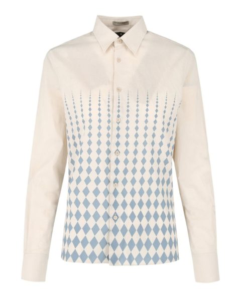 Geo Print Collared Shirt