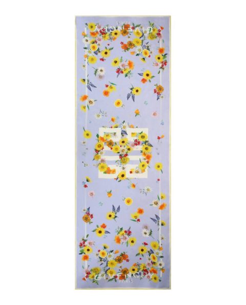 4G Flower Silk Scarf