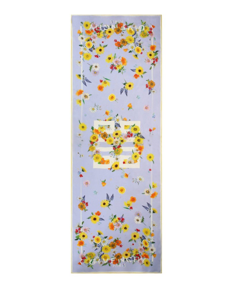 4G Flower Silk Scarf