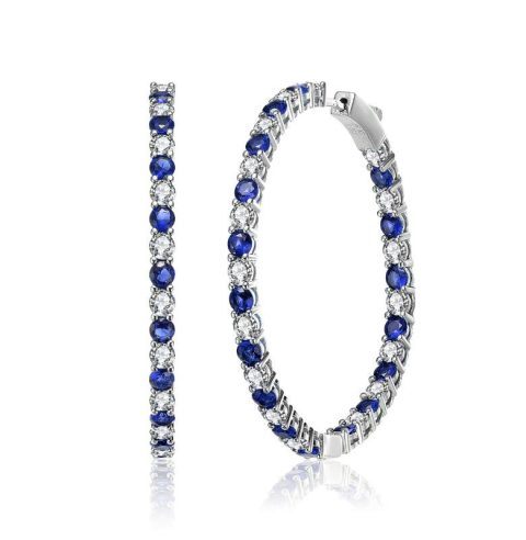 Big Hoop with Colored Cubic Zirconia Earrings 7733300985916
