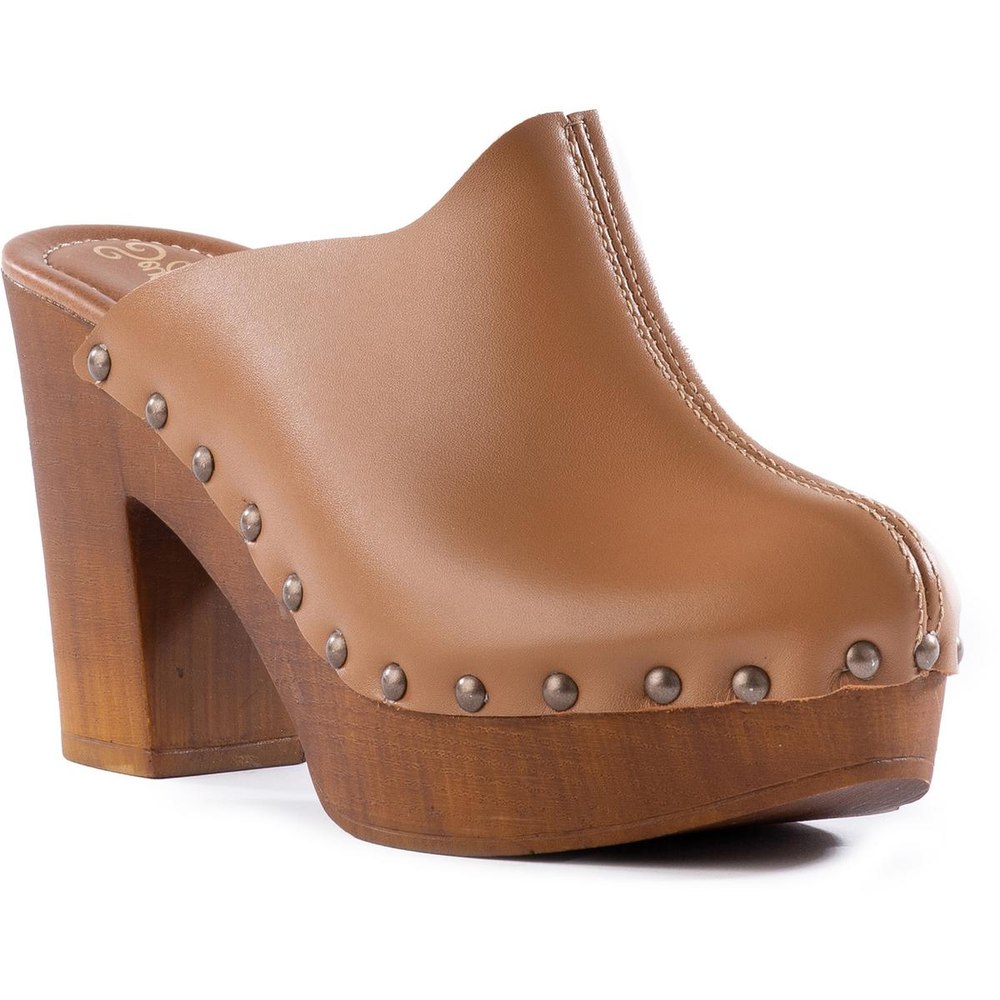 Go All Out Leather Slip On Clogs