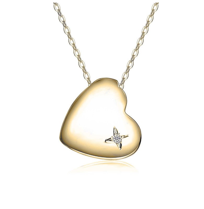 Heart of Grace Pendant Necklace with Clear Cubic Zirconia 7733301706812