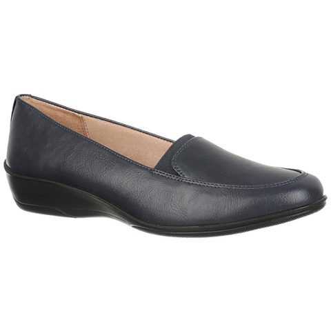 Ida Stretch Faux Leather Loafer Heels