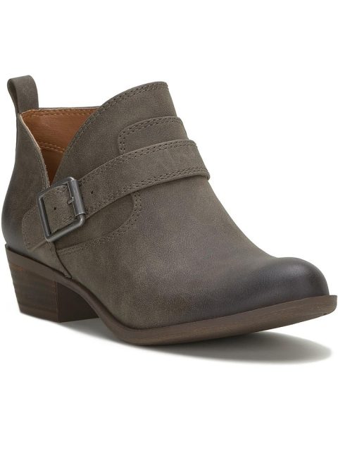 Womens Cut out Pointed Toe Mid-Calf Boots