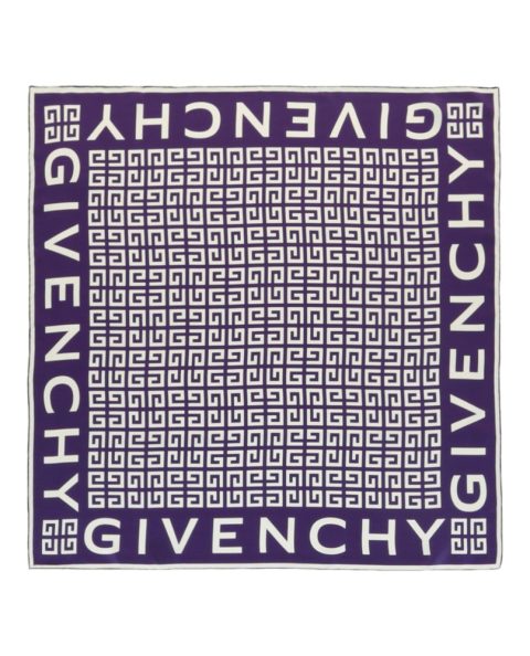 Logo Printed Silk Scarf