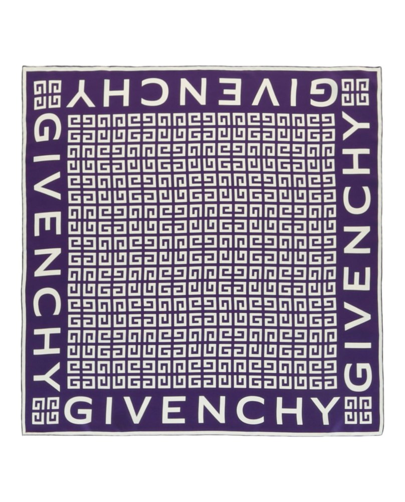Logo Printed Silk Scarf