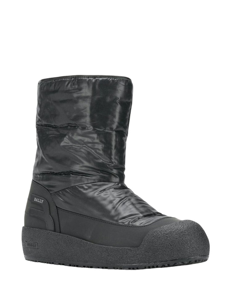 Bally Cuper Men’s Dark Blue Curling Shearling-Lined Boots Size 8