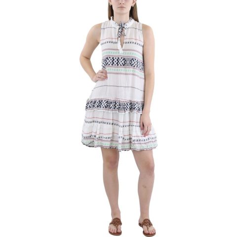Printed Ruffled Mini Dress