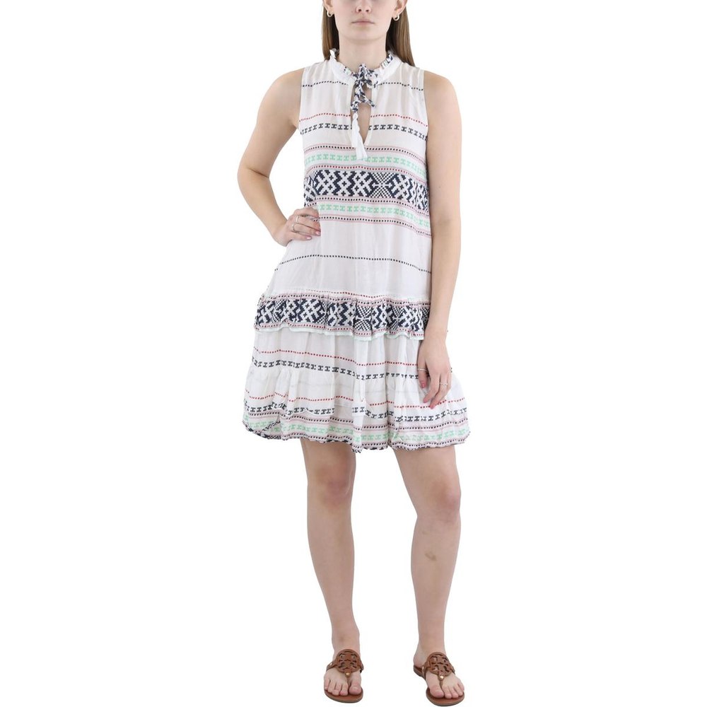 Printed Ruffled Mini Dress