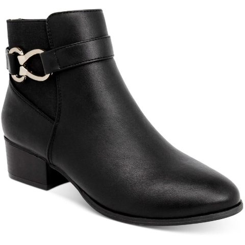 Nadine Faux Leather Ankle Ankle Boots