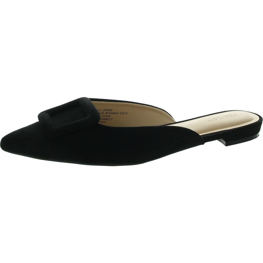 MABEL Buckle Faux Leather Mules