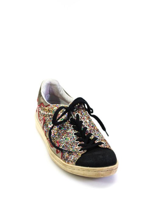 Etoile Isabel Marant Womens Multicolor Glittery Fashion Sneakers Shoes