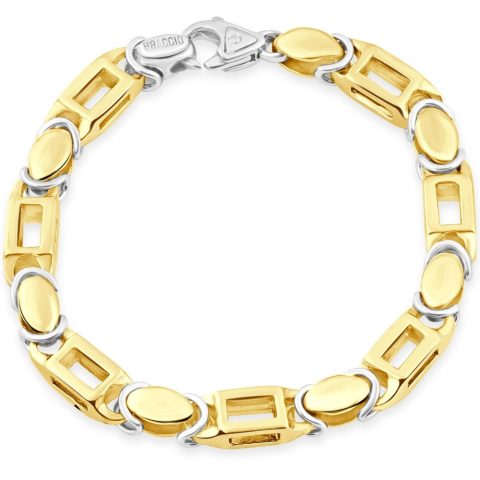 Men’s Box Designed 14k Gold (55gram) or Platinum (89gram) 7mm Link Bracelet 8.5 7733551661116