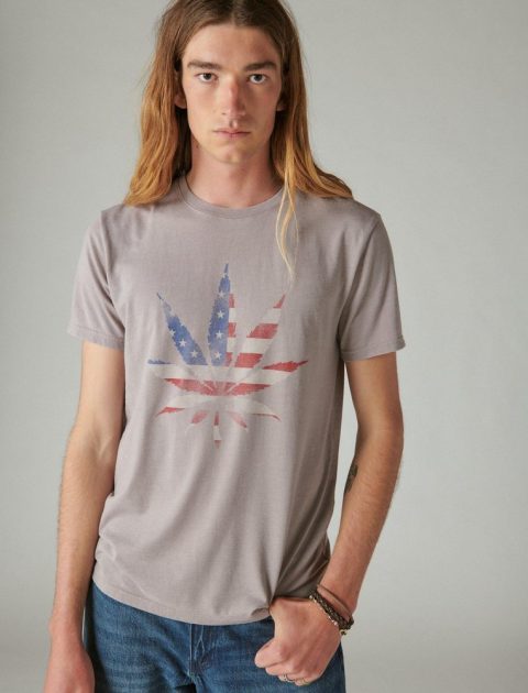 Lucky Brand Men’s American Weed Leaf Tee