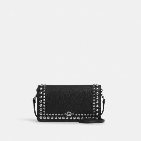 Coach Outlet Anna Foldover Clutch Crossbody With Rivets 7151652175932
